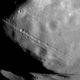 Detalle de la superficie de Fobos, la luna más grande de Marte
